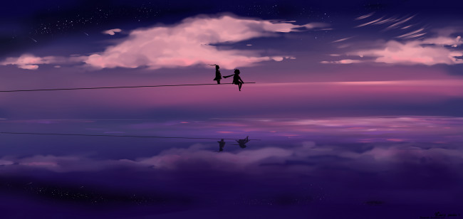 Обои картинки фото аниме,  gray-man, небо