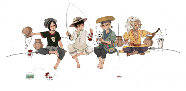 Обои картинки фото аниме, unknown,  другое, мононоке, разное, хладнокровный, хозуки