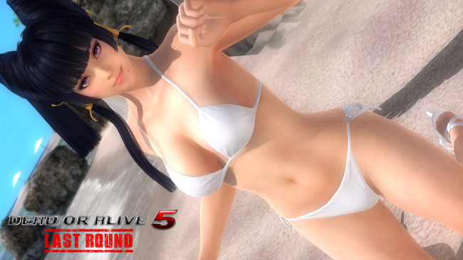 Обои картинки фото видео игры, dead or alive 5, взгляд, девушка, фон