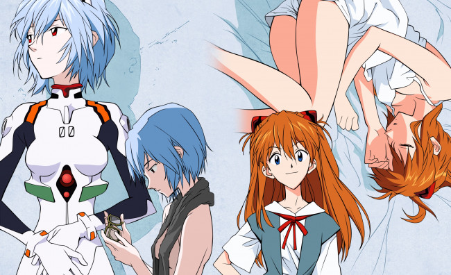 Обои картинки фото аниме, evangelion, персонажи