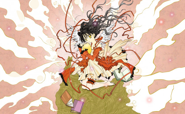 Обои картинки фото full metal panic, аниме, full moon wo sagashite, фон, взгляд, девушка