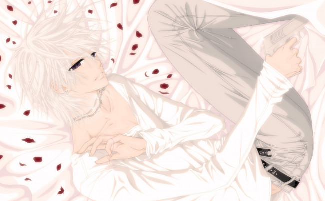 Обои картинки фото vampire knight, аниме, парень, взгляд, фон