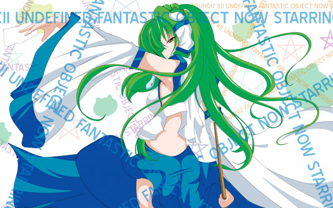 Обои картинки фото аниме, touhou, девушка, взгляд, фон