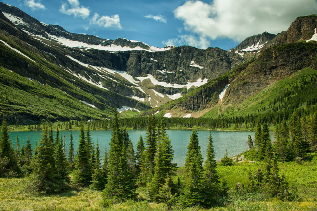 Обои картинки фото природа, реки, озера, река, лес, горы