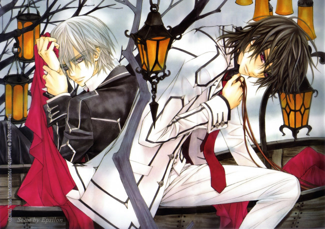 Обои картинки фото аниме, vampire knight, парни
