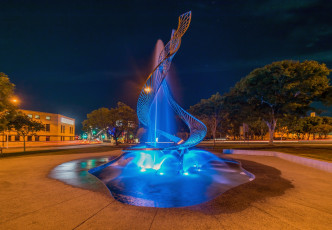 Картинка австралия города -+фонтаны деревья фонари здания