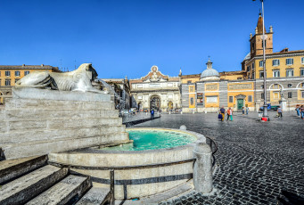 Картинка piazza+del+popolo города рим +ватикан+ италия piazza del popolo