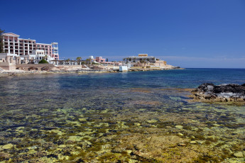 Картинка мальта города -+пейзажи камни здания водоем