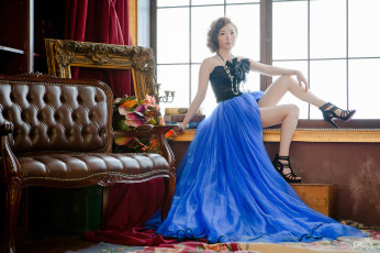 Картинка девушки -unsort+ азиатки туфли платье шатенка девушка азиатка