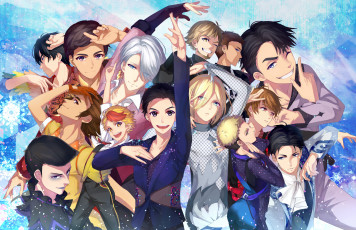 Картинка аниме yuri+on+ice фигуристы
