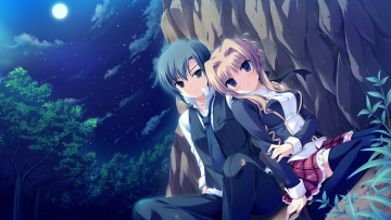 Картинка аниме midori+no+umi фон девушка взгляд