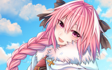 Картинка аниме fate stay+night девушка взгляд фон