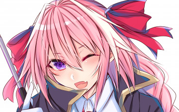 Картинка аниме fate stay+night девушка взгляд фон