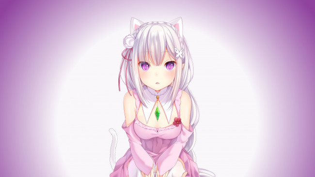 Обои картинки фото аниме, re,  zero kara hajimeru isekai seikatsu, эмилия
