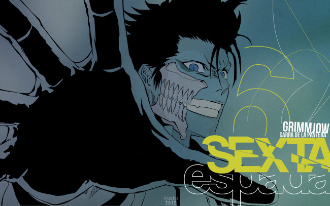 Обои картинки фото аниме, bleach, гриммджоу