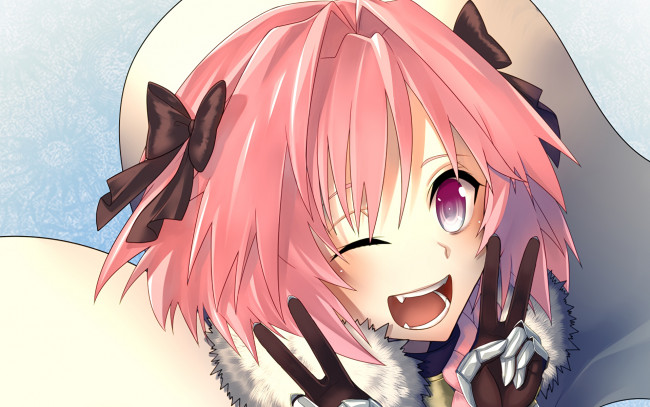 Обои картинки фото аниме, fate, stay night, девушка, взгляд, фон