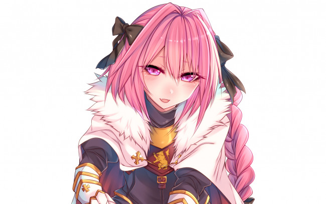 Обои картинки фото аниме, fate, stay night, девушка, взгляд, фон