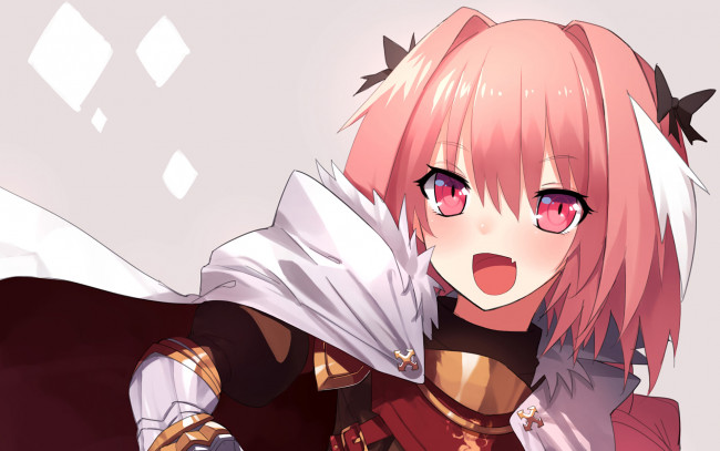 Обои картинки фото аниме, fate, stay night, девушка, взгляд, фон