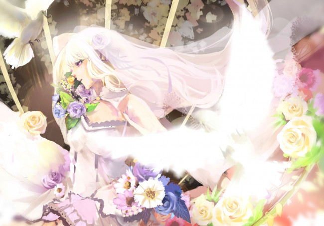 Обои картинки фото аниме, re,  zero kara hajimeru isekai seikatsu, эмилия