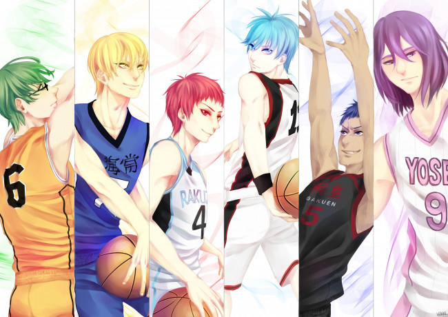 Обои картинки фото аниме, kuroko no baske, парни