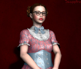 Картинка 3д+графика люди+ people взгляд фон девушка