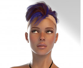 Картинка 3д+графика люди+ people девушка взгляд фон