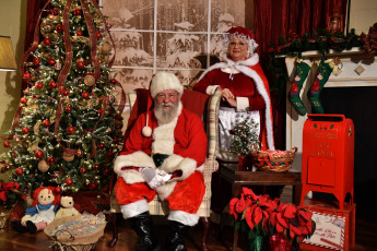 Картинка праздничные дед+мороз +санта+клаус елка санта камин