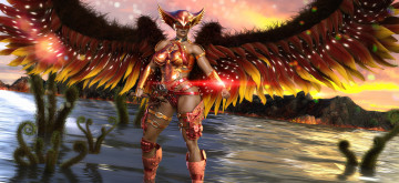 Картинка 3д+графика существа+ creatures девушка взгляд фон