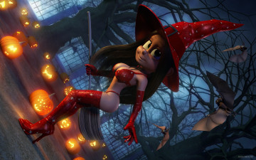 Картинка 3д+графика мультфильмы+и+в+игры девушка грудь взгляд персонаж planet 51 фон