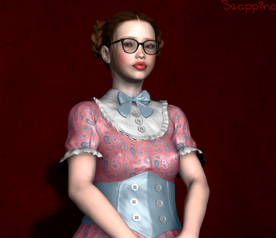 Обои картинки фото 3д графика, люди , people, взгляд, фон, девушка