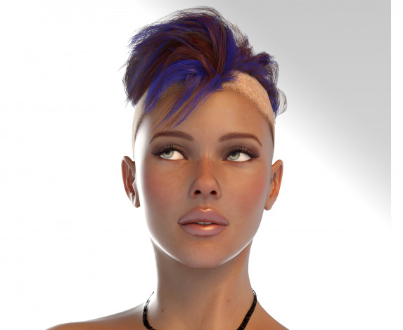 Обои картинки фото 3д графика, люди , people, девушка, взгляд, фон