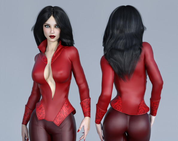 Обои картинки фото 3д графика, люди , people, девушка, взгляд, фон