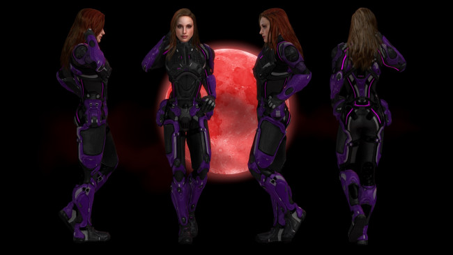 Обои картинки фото 3д графика, фантазия , fantasy, девушки, взгляд, фон