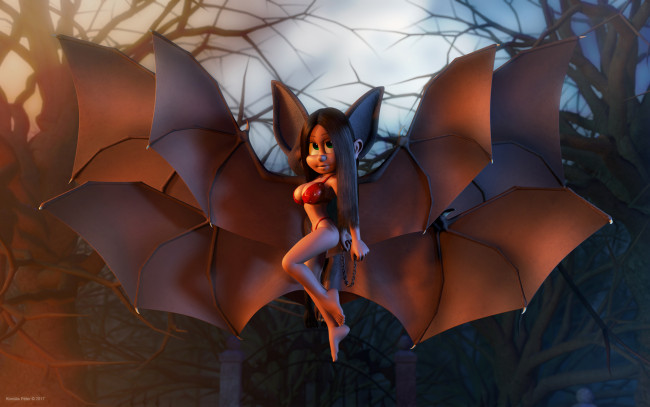 Обои картинки фото 3д графика, мультфильмы и в игры, девушка, грудь, взгляд, персонаж, planet, 51, фон