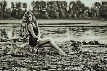 Картинка календари компьютерный+дизайн природа calendar 2019 женщина модель девушка водоем