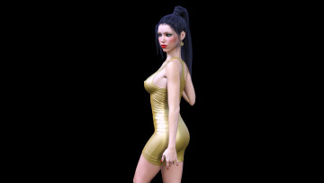 Картинка 3д+графика люди+ people девушка фон взгляд