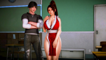 Картинка 3д+графика люди+ people девушка взгляд фон