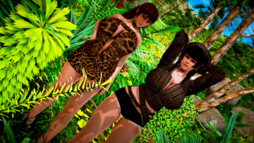 Картинка 3д+графика люди+ people фон девушки взгляд