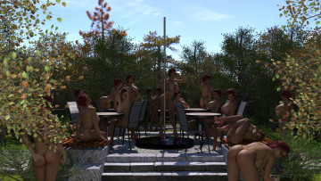 Картинка 3д+графика люди+ people фон взгляд девушки