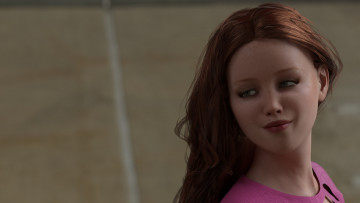 Картинка 3д+графика портрет+ portraits фон взгляд девушка