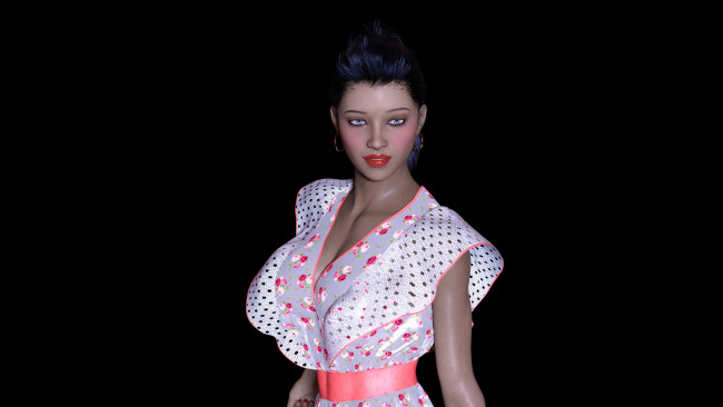 Обои картинки фото 3д графика, люди , people, фон, взгляд, девушка