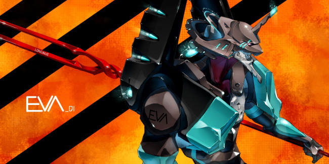 Обои картинки фото аниме, evangelion, eva, меха, робот