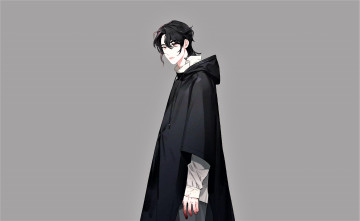 Картинка рисованное люди ван ибо плащ