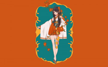 Картинка аниме unknown +другое+ девочка цветы