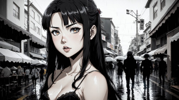 Картинка аниме город +улицы +интерьер +здания нейросети графика нейроарт ai art нейронные сети рисунки нейро искусство