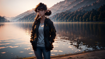 Картинка аниме пейзажи +природа нейросети графика нейроарт ai art нейронные сети рисунки нейро искусство