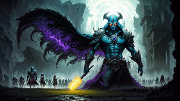 Картинка фэнтези демоны нейросети графика нейроарт ai art нейронные сети рисунки нейро искусство