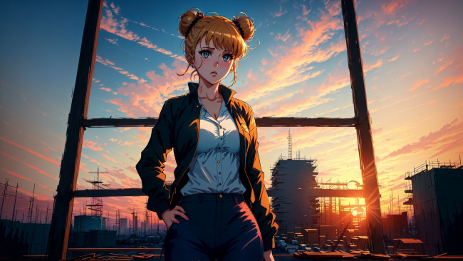 Обои картинки фото аниме, город,  улицы,  интерьер,  здания, нейросети, графика, нейроарт, ai, art, нейронные, сети, рисунки, нейро, искусство