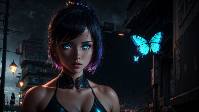 Обои картинки фото аниме, город,  улицы,  интерьер,  здания, нейросети, графика, нейроарт, ai, art, нейронные, сети, рисунки, нейро, искусство