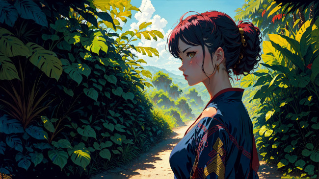 Обои картинки фото аниме, пейзажи,  природа, нейросети, графика, нейроарт, ai, art, нейронные, сети, рисунки, нейро, искусство